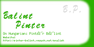 balint pinter business card